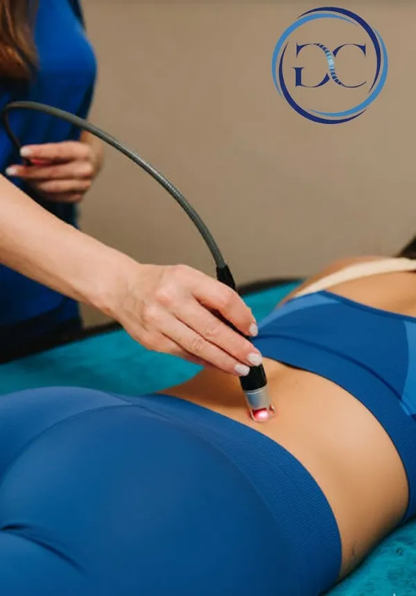 Class IV laser therapy being applied for back pain treatment